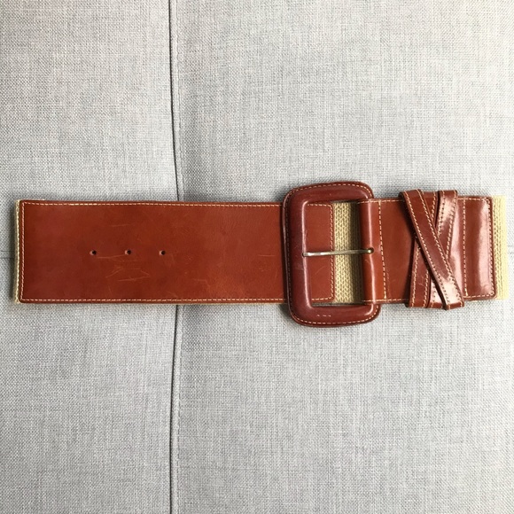 Ann Taylor elastic & Leather Wide Belt - Picture 5 of 6